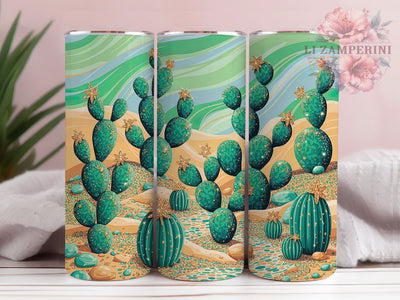 Turquoise Western Cactus Tumbler, Turquoise Rhinestone Tumbler, Stylish 20oz Wrap, Sublimation Design, Trendy Gift Idea, Country Cactus Wrap, Rustic Western Tumbler Sublimation Li Zamperini 