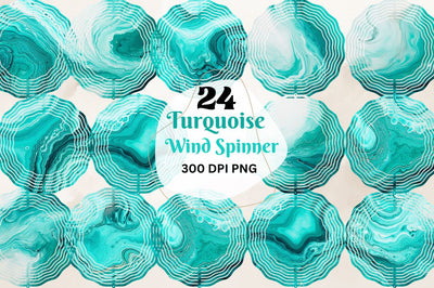 Turquoise Wind Spinner Bundle Sublimation Regulrcrative 