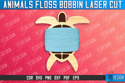 Turtle Floss Bobbins Laser Cut | Laser Cut Design | CNC File SVG Fly Design 