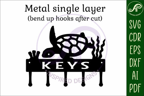Turtle Key holder Ocean designs for wood and metal SVG APInspireddesigns 
