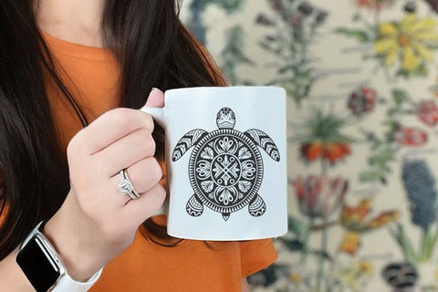 Turtle Mandala SVG Sea Turtle Zentangle Clipart SVG DesignDestine 