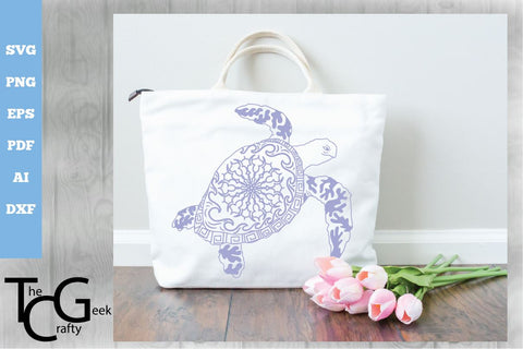 Turtle Mandala SVG SVG The Crafty Geek 