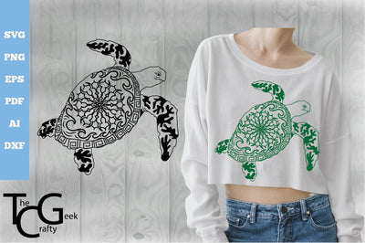 Turtle Mandala SVG SVG The Crafty Geek 