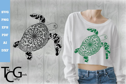 Turtle Mandala SVG SVG The Crafty Geek 
