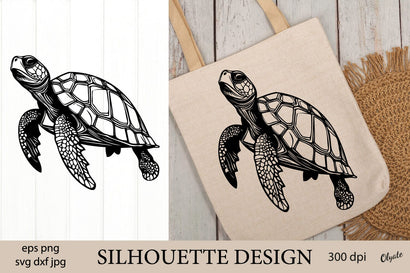 Turtle Silhouette Design SVG. Turtle Tattoo SVG, PNG SVG Olga Terlyanskaya 
