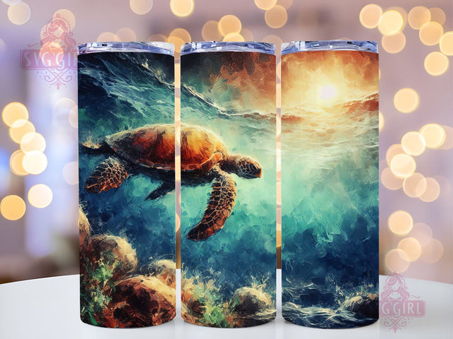 Turtle Tumbler, Glitter turtle Skinny Tumbler, Turtle 20 oz Skinny Tumbler Sublimation Design, Design Instant Digital Download Sublimation SvggirlplusArt 
