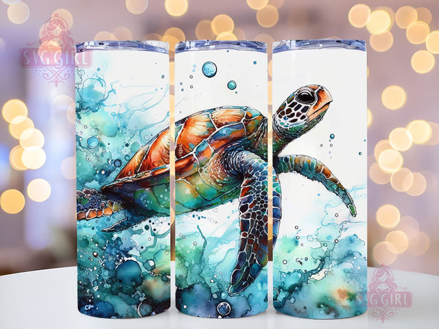 Turtle Tumbler, Glitter turtle Skinny Tumbler, Turtle 20 oz Skinny Tumbler Sublimation Design, Design Instant Digital Download Sublimation SvggirlplusArt 