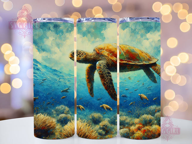 Turtle Tumbler, Glitter turtle Skinny Tumbler, Turtle 20 oz Skinny Tumbler Sublimation Design, Design Instant Digital Download Sublimation SvggirlplusArt 