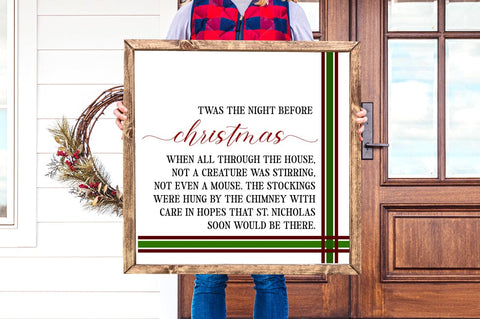 Twas The Night Before Christmas Farmhouse SVG Sublimation Pickled Thistle Creative 