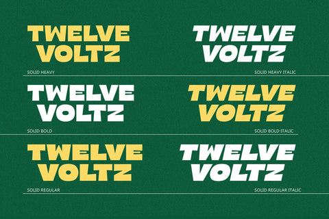 Twelve Voltz – Solid & Rounded Font Font Four Lines Std. 
