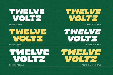 Twelve Voltz – Solid & Rounded Font Font Four Lines Std. 