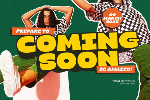 Twelve Voltz – Solid & Rounded Font Font Four Lines Std. 