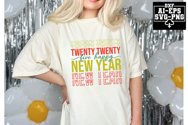 Twenty Twenty Five Happy New Year Svg Cut Files Creative Art SVG CraftlabSvg55 