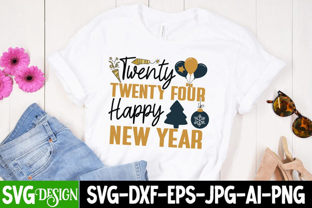 Twenty Twenty Four Happy New Year SVG Design, Twenty Twenty Four Happy New Year Sublimation Design, New Year 2024 SVG Cut File, 2024 New Year SVG bundle,New Year SVG Design 2024 SVG BlackCatsMedia 