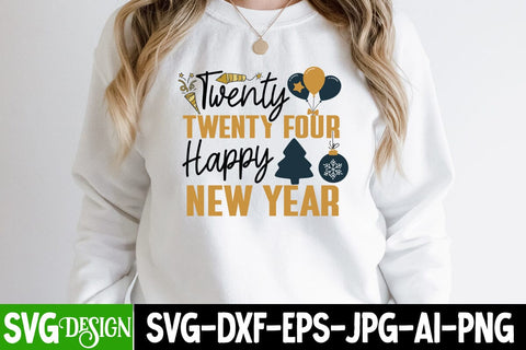 Twenty Twenty Four Happy New Year SVG Design, Twenty Twenty Four Happy New Year Sublimation Design, New Year 2024 SVG Cut File, 2024 New Year SVG bundle,New Year SVG Design 2024 SVG BlackCatsMedia 