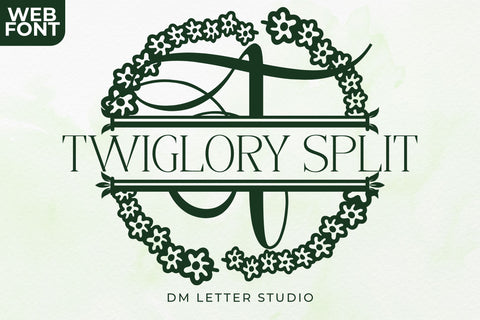 Twiglory Split Monogram Font Dm Letter Studio 