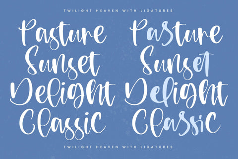 Twilight Heaven - Handwritten Script Font Font Letterena Studios 
