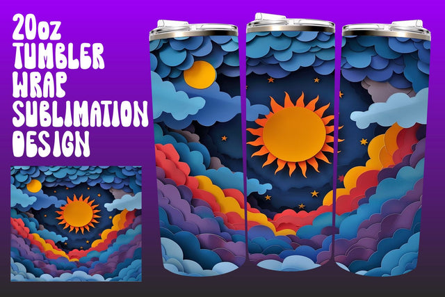 Twilight Horizon Tumbler Sublimation Series Sublimation afrosvg 