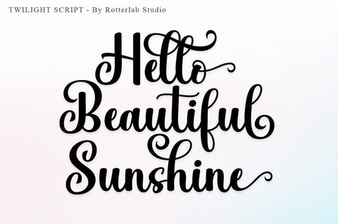 Twilight Script Font Rotterlab studio 