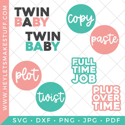 Twin Bundle SVG Hey Let's Make Stuff 