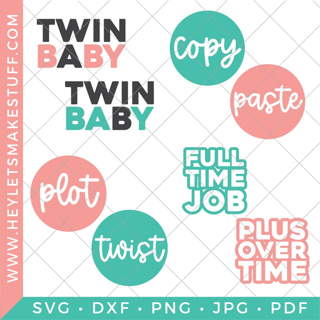 Twin Bundle SVG Hey Let's Make Stuff 