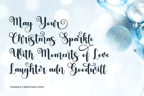 Twinkle Christmas Font Mozarella 