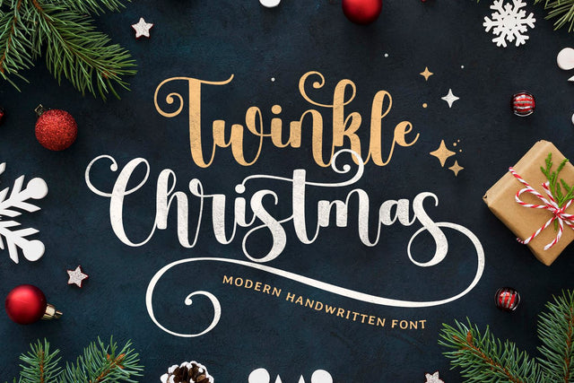 Twinkle Christmas Font Mozarella 