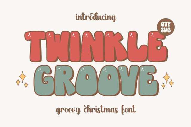 Twinkle Groove - Retro Groovy Font Font Masyafi Studio 