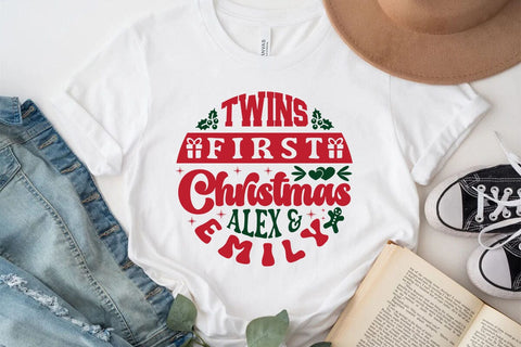 Twins first christmas alex & emily SVG Angelina750 