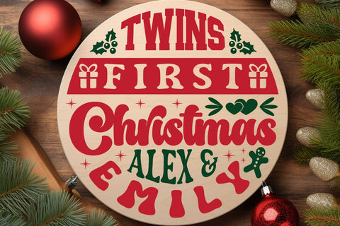 Twins first christmas alex & emily SVG Angelina750 