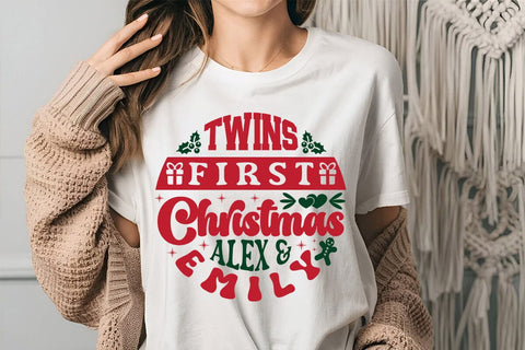 Twins first christmas alex & emily SVG Angelina750 