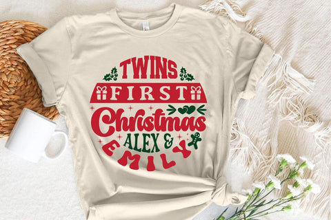 Twins first christmas alex & emily SVG Angelina750 