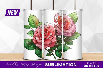 Two beautiful pink roses clipart png Sublimation Regulrcrative 