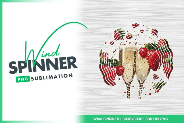 Two Champagne Flutes with Strawberries and Hearts on White Background Sublimation Regulrcrative 