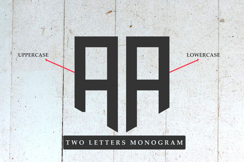 Two Letter Monogram Font Masyafi Studio 