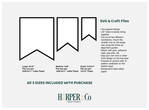 Two-point Banner SVG PNG Cut EPS File SVG HarperNCo 