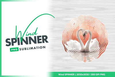 Two Swans Forming a Heart Shape in Watercolor Style on Water Sublimation Regulrcrative 
