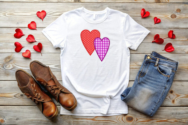 Two Tall Hearts Applique Embroidery Embroidery/Applique DESIGNS Designed by Geeks 