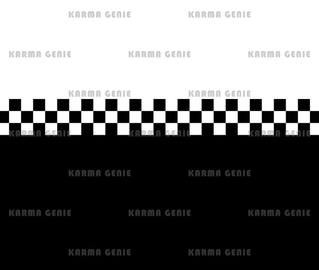 Two Tone Mod Ska 60s Retro Black & White Checked Pattern Digital Paper Digital Pattern Karma Genie Graphics 