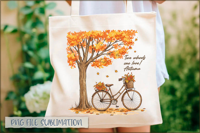 Two wheels one love! autumn Tote Bag Sublimation Shetara Begum 