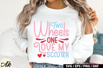 Two Wheels One Love My Scooter Retro Design SVG akazaddesign 