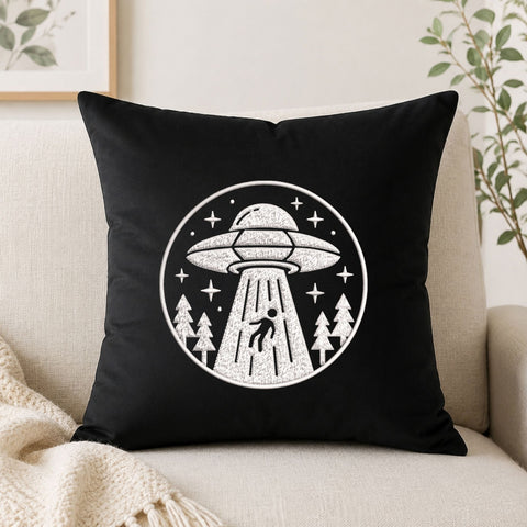 UFO Alien Abduction Machine Embroidery Design – Flying Saucer Forest Space Embroidery File Embroidery/Applique DESIGNS PatternFeed8 