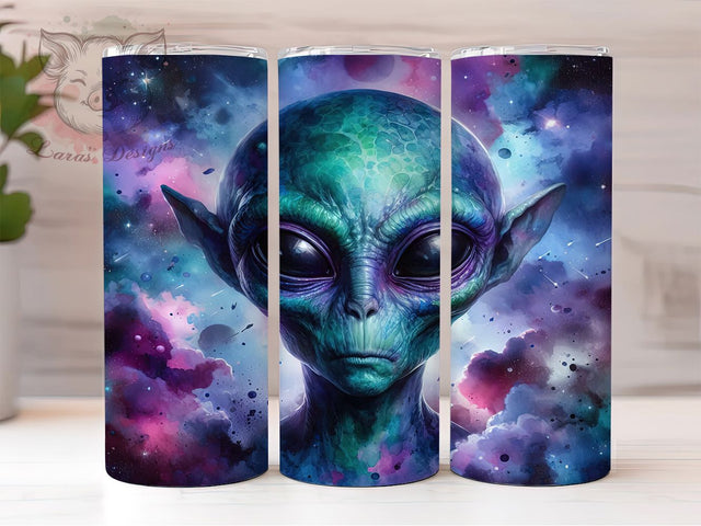 UFO Alien Sci-Fi Tumbler Wrap Gift, UFO Design, Alien Lover Gift, Sci Fi Tumbler, Sublimation Template, 20oz Tumbler Wrap, Extraterrestrial Art Sublimation Lara' s Designs 