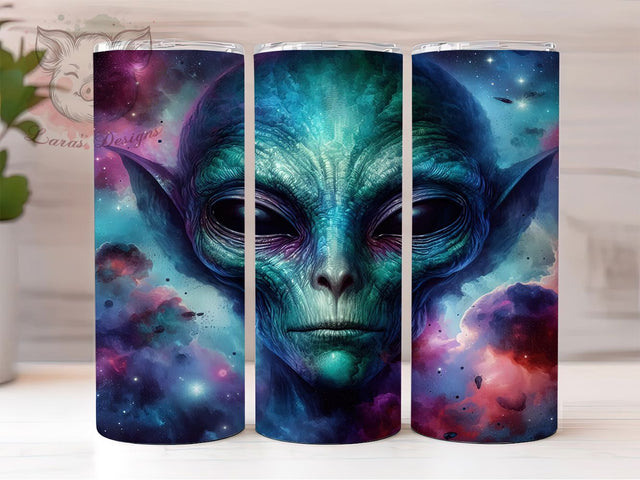 UFO Alien Sci-Fi Tumbler Wrap Gift, UFO Design, Alien Lover Gift, Sci Fi Tumbler, Sublimation Template, 20oz Tumbler Wrap, Extraterrestrial Art Sublimation Lara' s Designs 