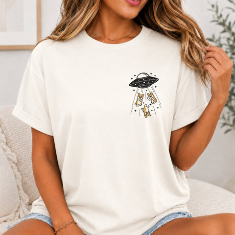 UFO Corgi Abduction Machine Embroidery Design PES DST Stitch Files Pattern Embroidery/Applique DESIGNS PatternFeed8 
