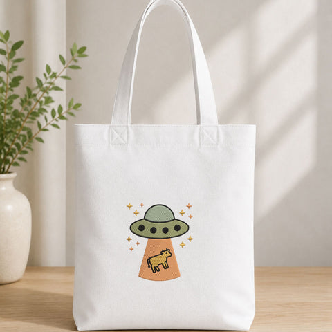 UFO Cow Abduction Machine Embroidery Design – Alien Flying Saucer Space Embroidery File Embroidery/Applique DESIGNS PatternFeed8 