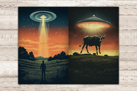 UFO Junk Journal Pages | Space Digital Download SVG GlamArtZhanna 
