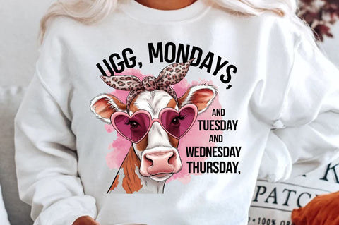 Ugg, Monday And Tuesday And Wednesday And Thursday Sublimation Design Sublimation Regulrcrative 