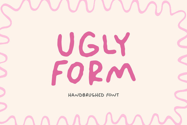 Ugly Form - Handbrushed Font Font Timur type 