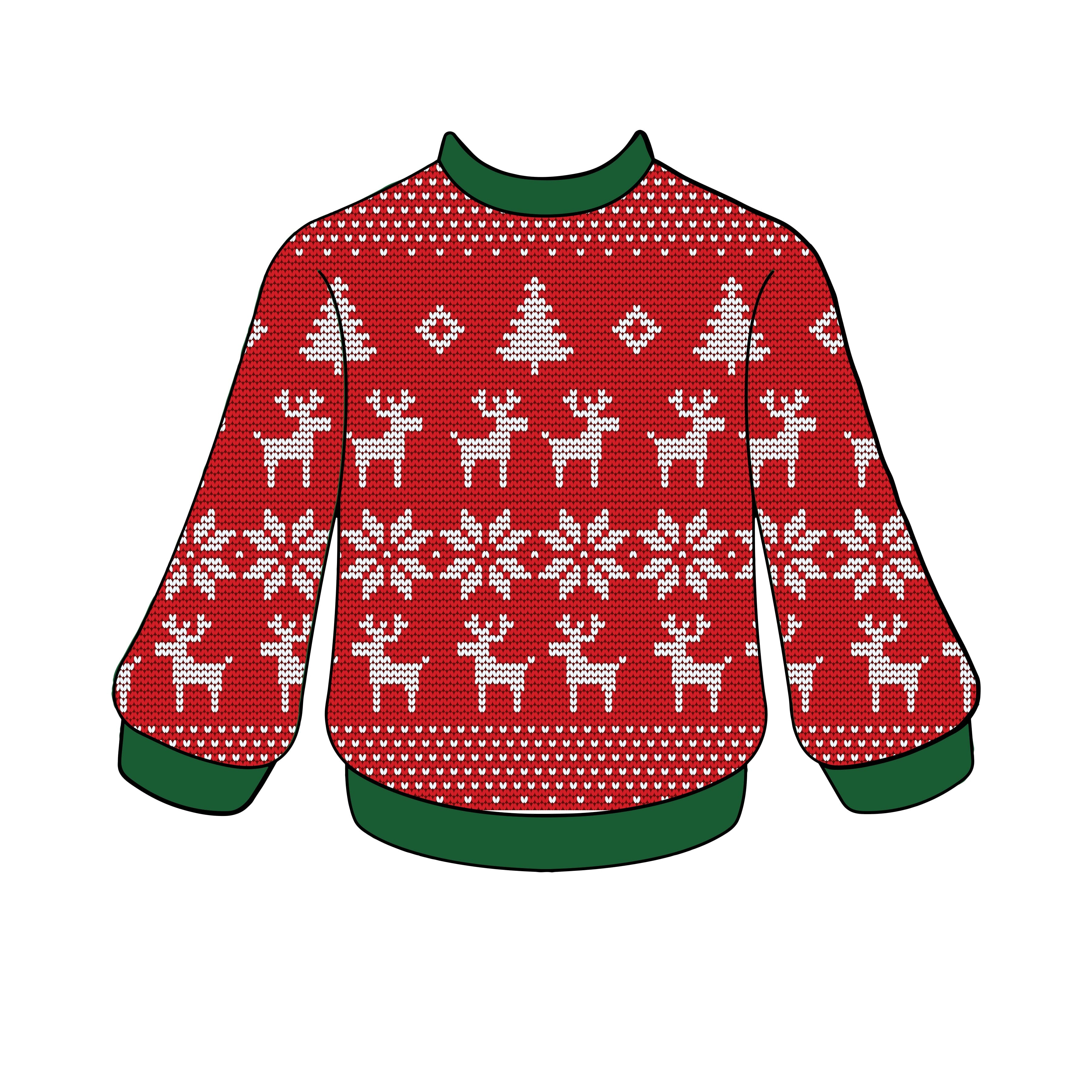 Transparent Dorky Christmas Sweaters Ugly Reindeer Christmas